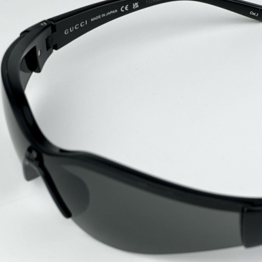 NEW Gucci GG1651S 001 Black Grey Unisex Mask Sunglasses GG 1651S - Picture 7 of 10